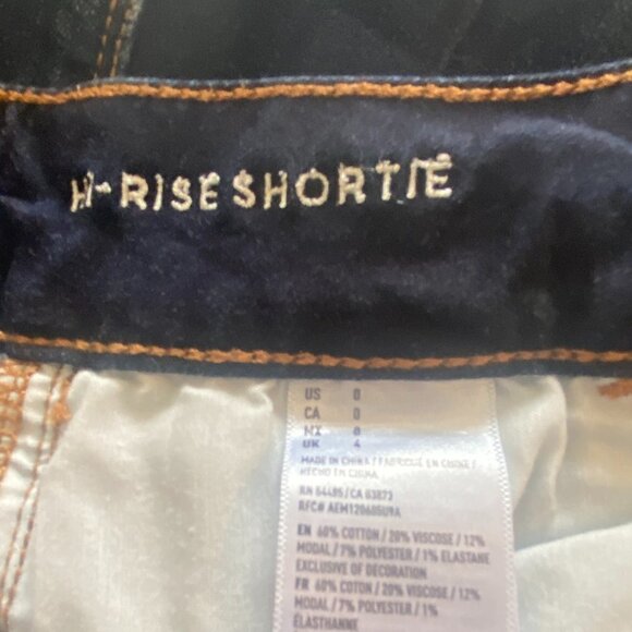 American Eagle Hi-Rise Shortie Cutoff/rolled  Shorts - Picture 4 of 5